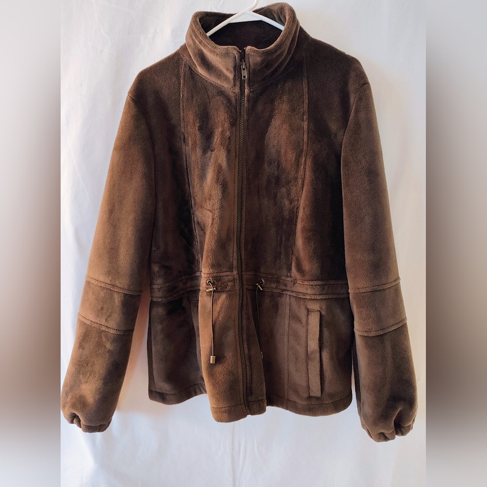 Kristen Blake Teddy Jacket, XL, Brown